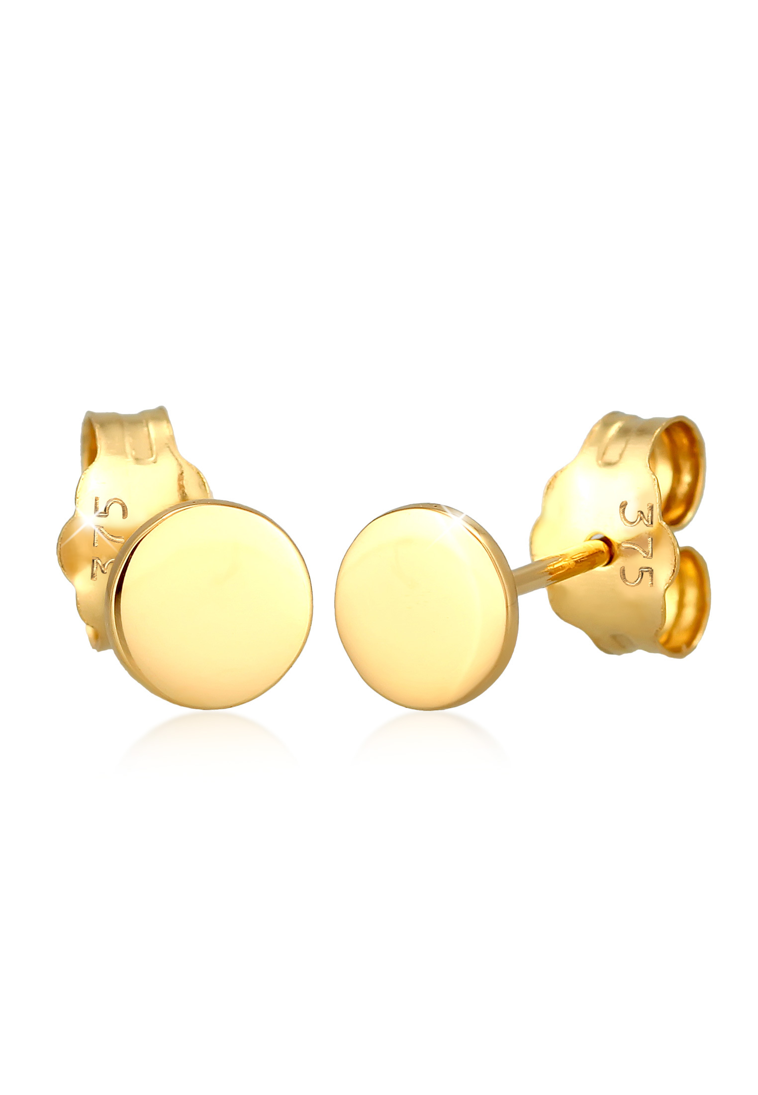 Elli Jewelry 耳環圈圓形基本375黃金