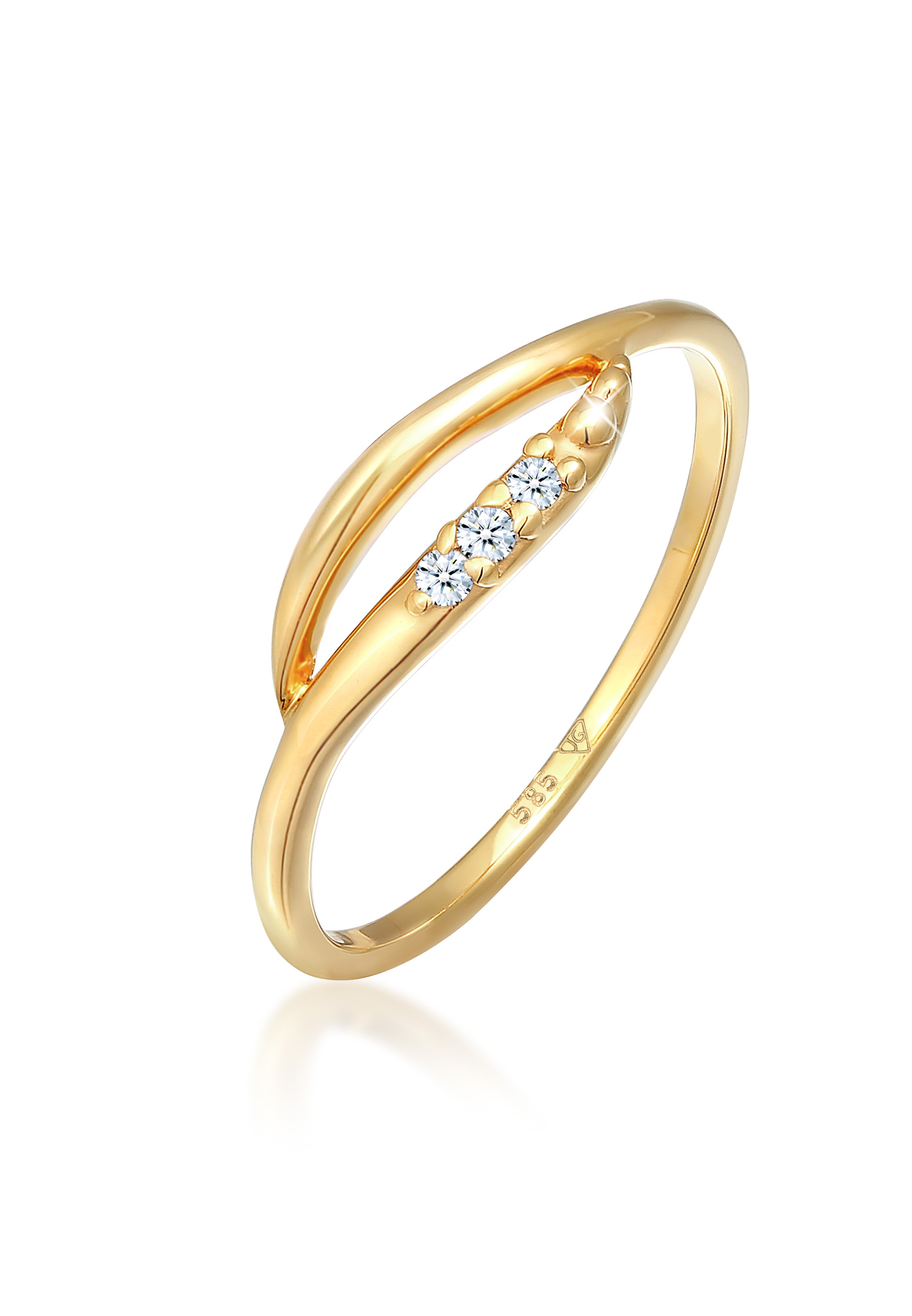 Elli Jewelry 戒指訂婚鑽石585黃金