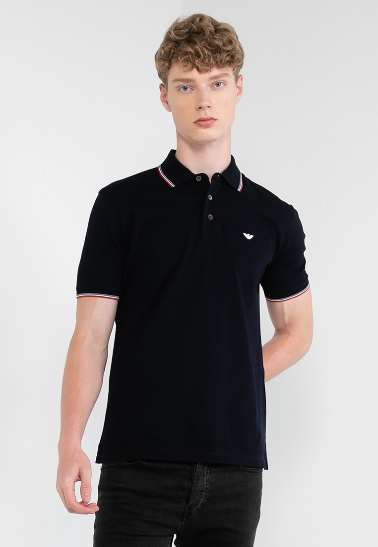 Emporio Armani Logo Embroidered Polo Shirt