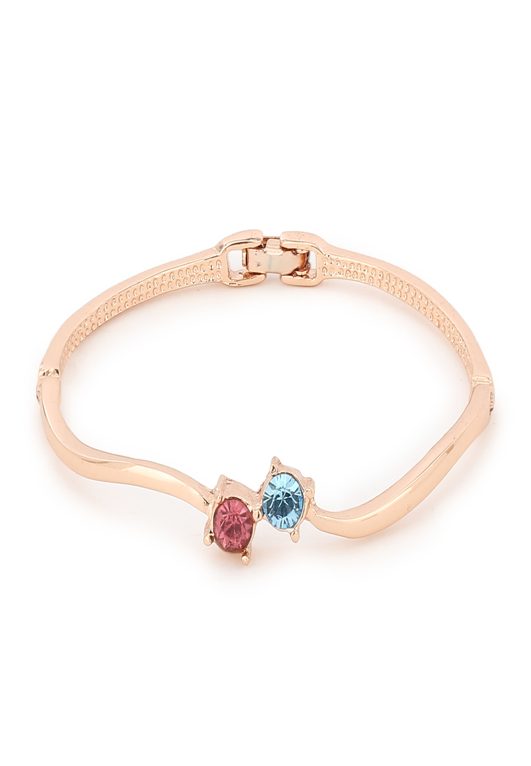 estele Estele Rose Gold Swarovski Austrian Crystal Adjustable Bracelet For Girls & Wome