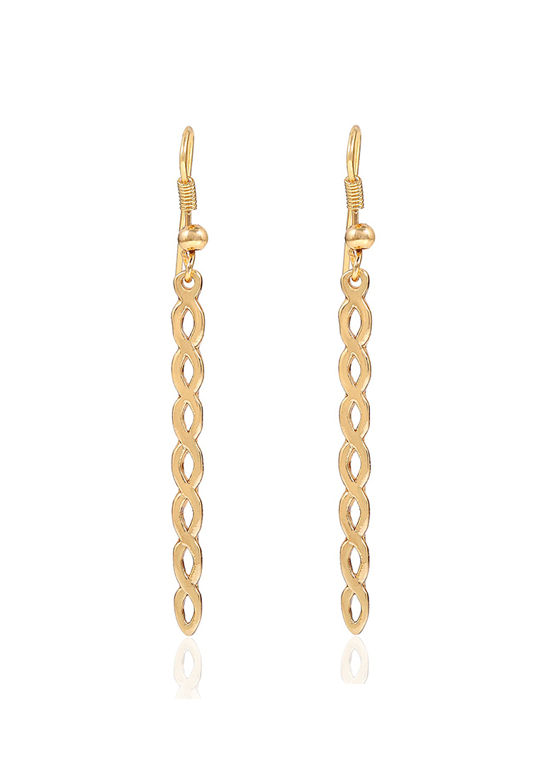 estele Estele Gold Plated Spiral Twist Earrings for Women
