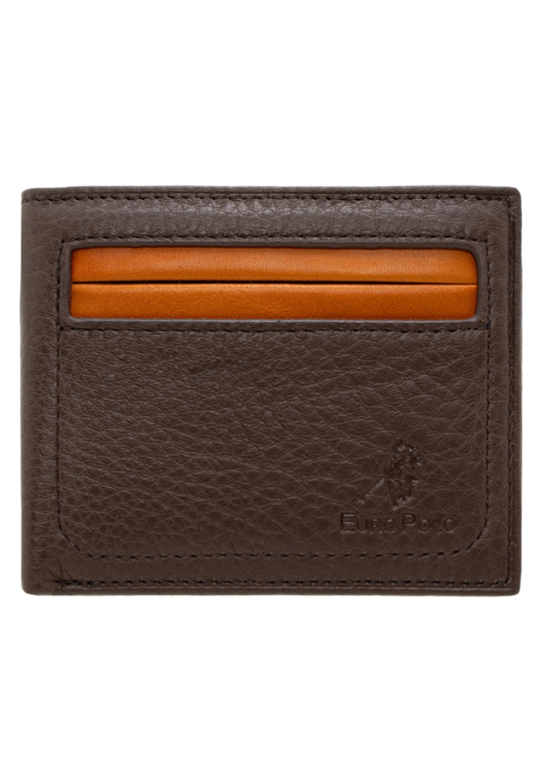 Euro Polo Pebble Leather Flip ID Cards Bifold Wallet EWB 40353