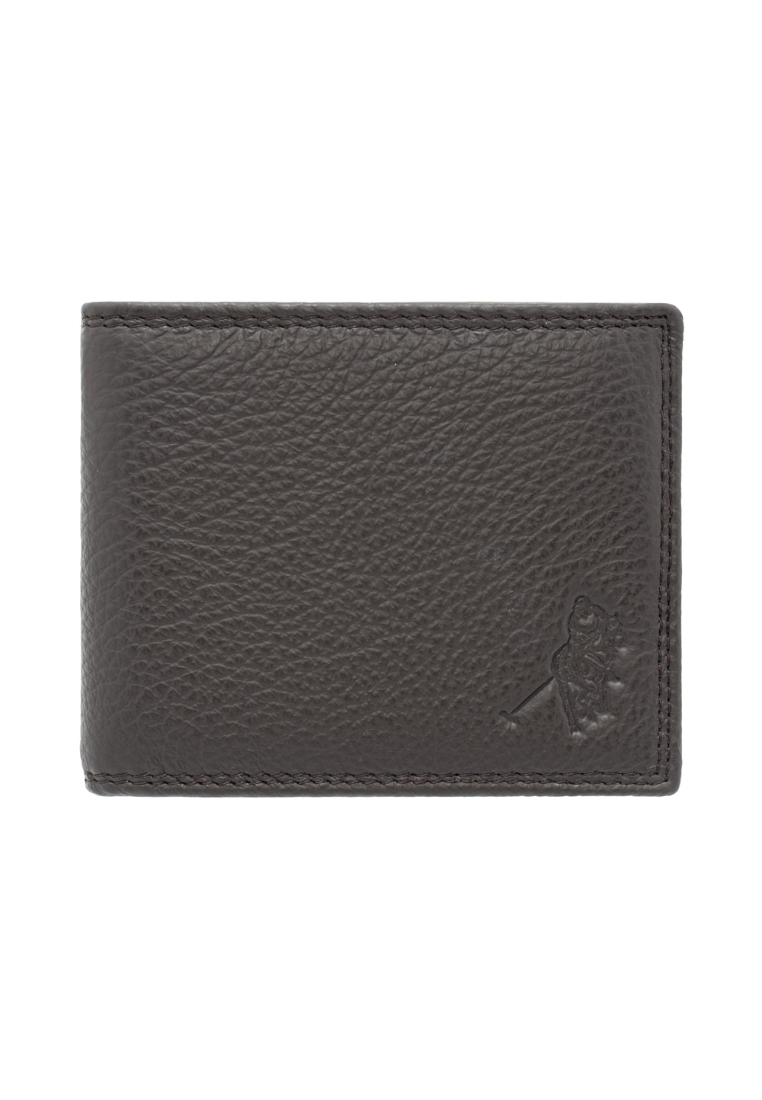 Euro Polo Grain Leather RFID ID Coin Double Stitch Bifold Wallet For Men - EWB 20953