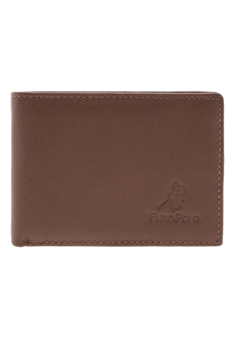 Euro Polo Men's Grain Leather Flip ID Bifold Small Wallet EWB 40161
