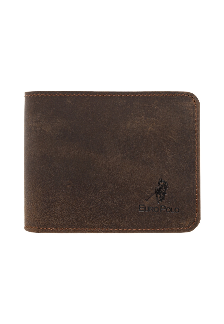 Euro Polo Genuine Leather Tri-Fold RFID Blocking Wallet with Coin Pocket EWB 30355