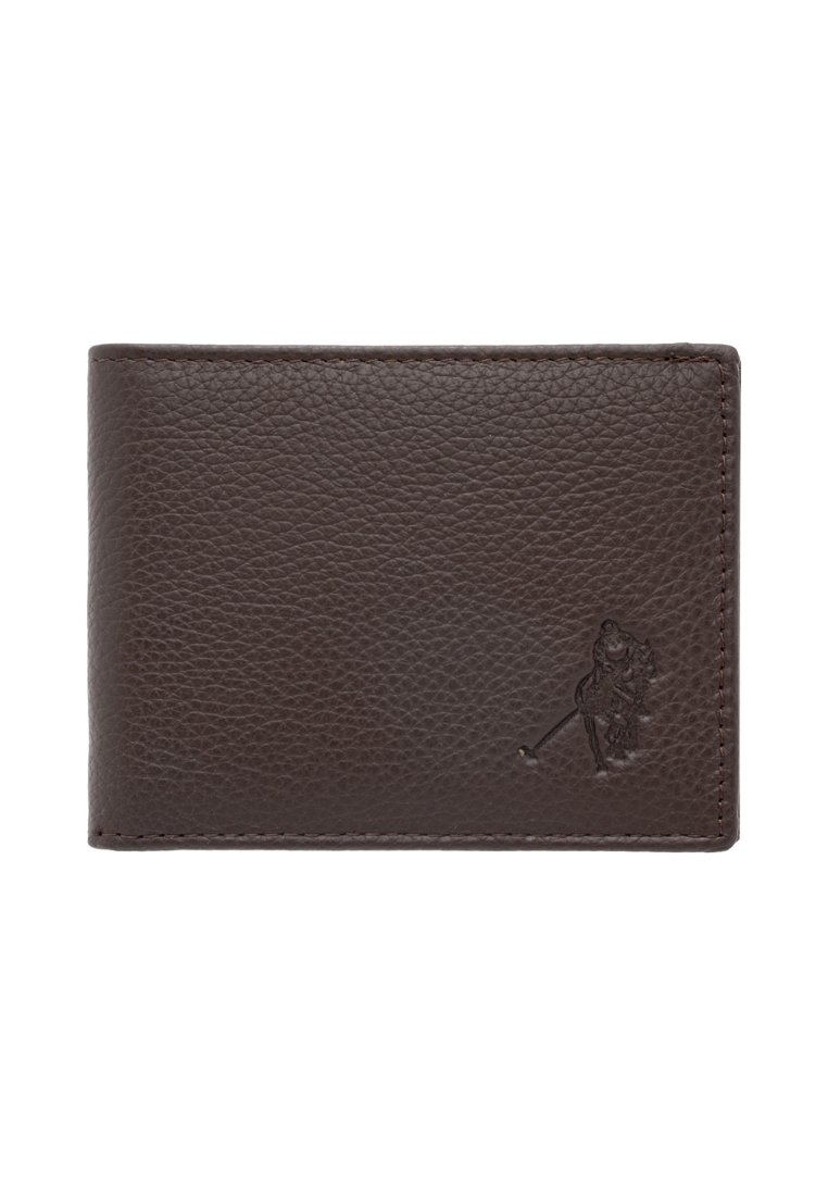 Euro Polo Top Grain Leather RFID Protection Money Clip Bifold Wallet with Coin Pocket EWB 20959