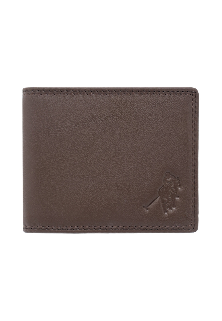 Euro Polo Grain Leather RFID ID Coin Double Stitch Bifold Wallet For Men - EWB 20953