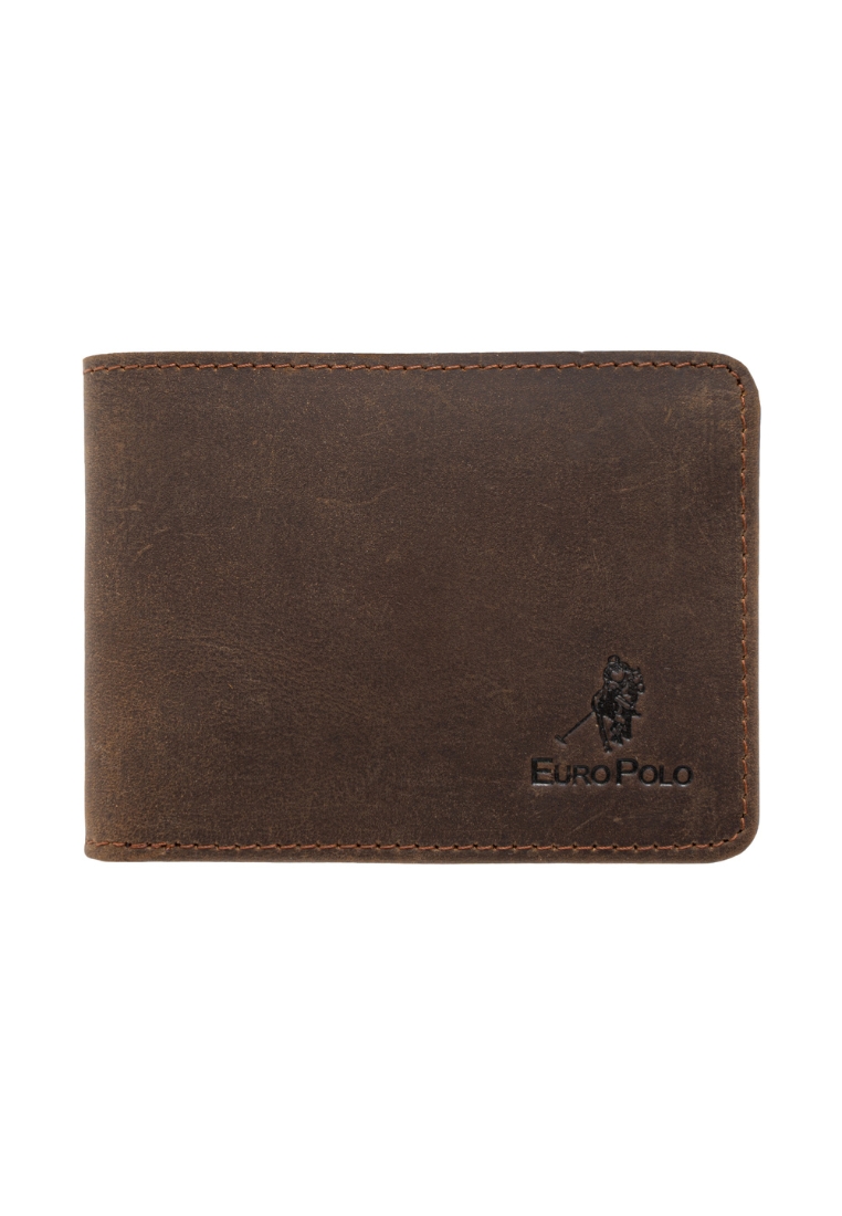 Euro Polo Crazy Horse Leather Petite Bi-Fold Wallet for Men EWB 30351