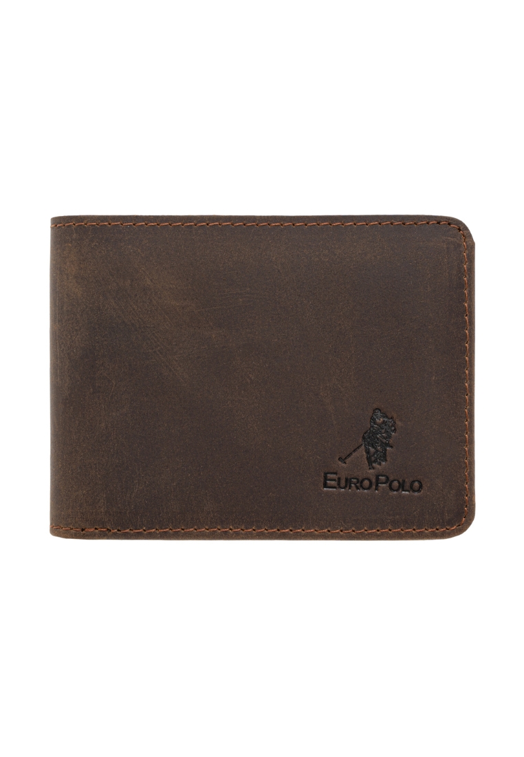 Euro Polo Crazy Horse Leather Bi-Fold Wallet with Coin Pocket EWB 30352