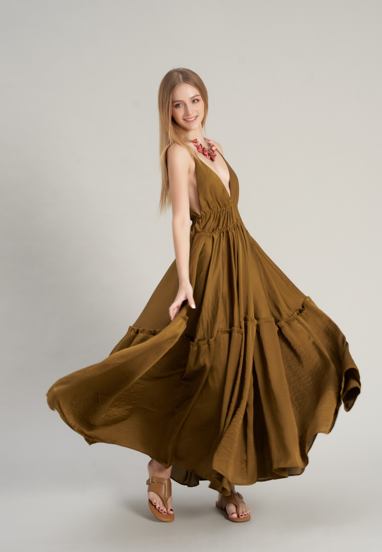 F2 - Fashion and Freedom De Soleil Maxi Silk Dress