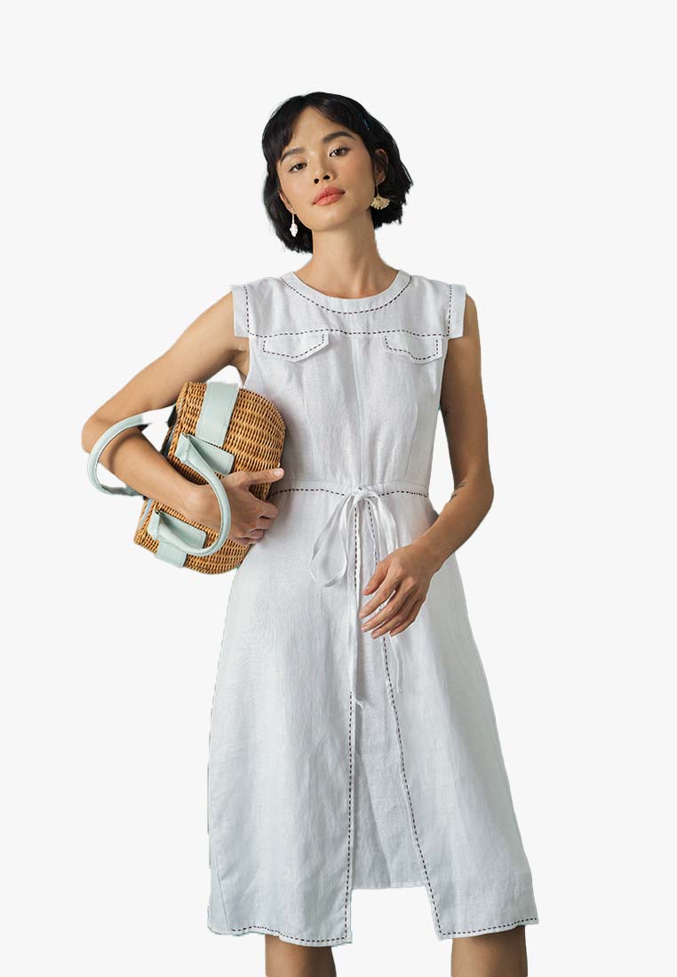 F2 - Fashion and Freedom Becoming Discover Midi Linen Dress