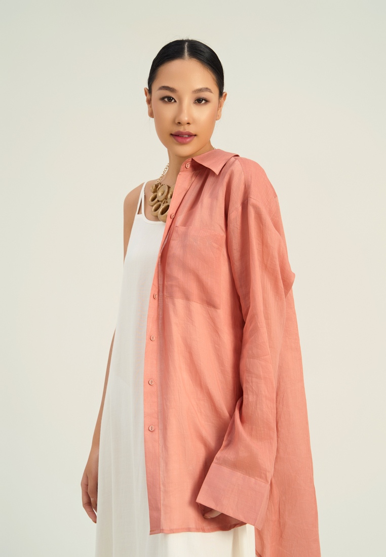 F2 - Fashion and Freedom CORAL LINEN SHIRT
