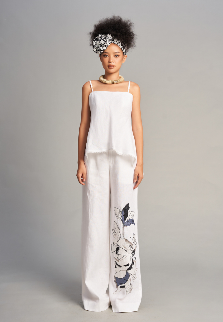 F2 - Fashion and Freedom White Linen Culottes