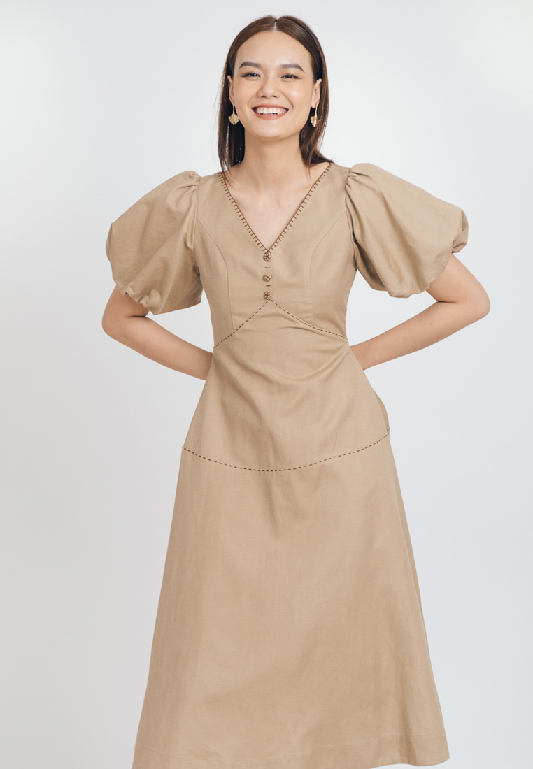 F2 - Fashion and Freedom Brighter Day Linen Midi Dress