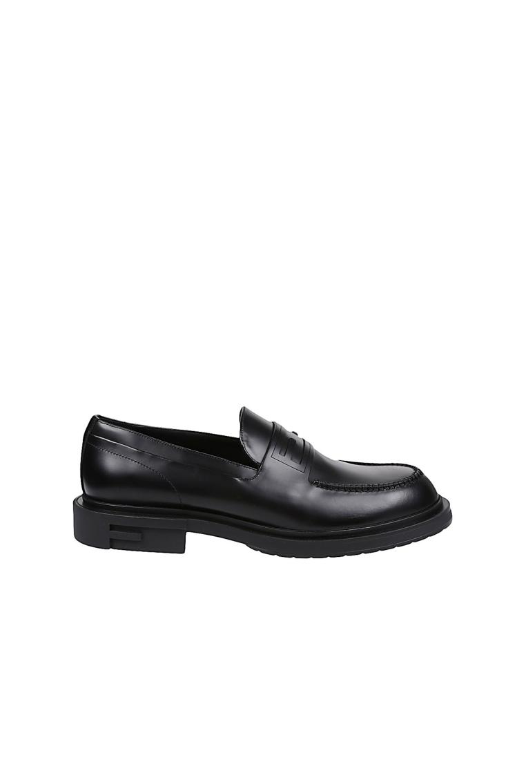 Fendi Leather Loafers - FENDI - Black