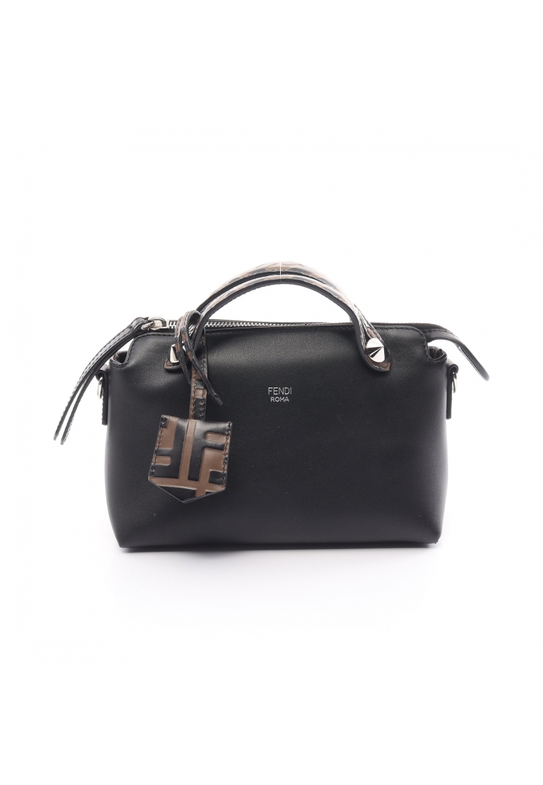 二奢 Pre-loved Fendi BY THE WAY MINI by the way mini Handbag leather black Brown