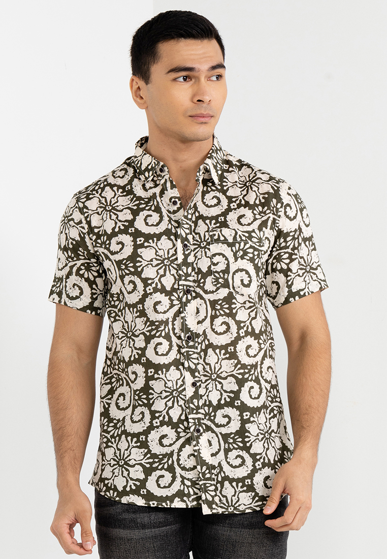 FIDELIO Fidelio Hawaiian Breeze Printed Short Sleeve Shirt