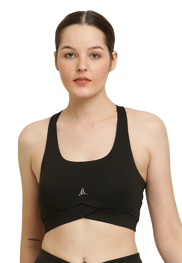 Fitleasure FitLeasure女性黑色V形狀訓練/鍛煉運動胸罩