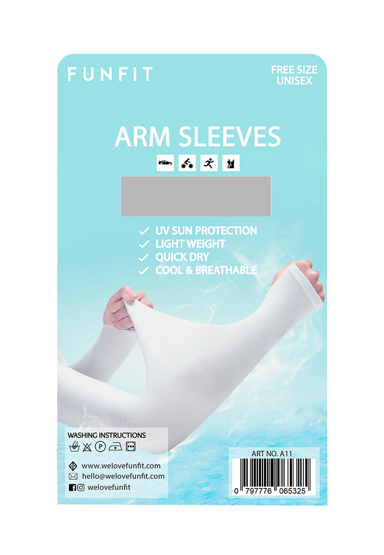 FUNFIT Coolfit UV-Protective Arm Sleeves (Grey)