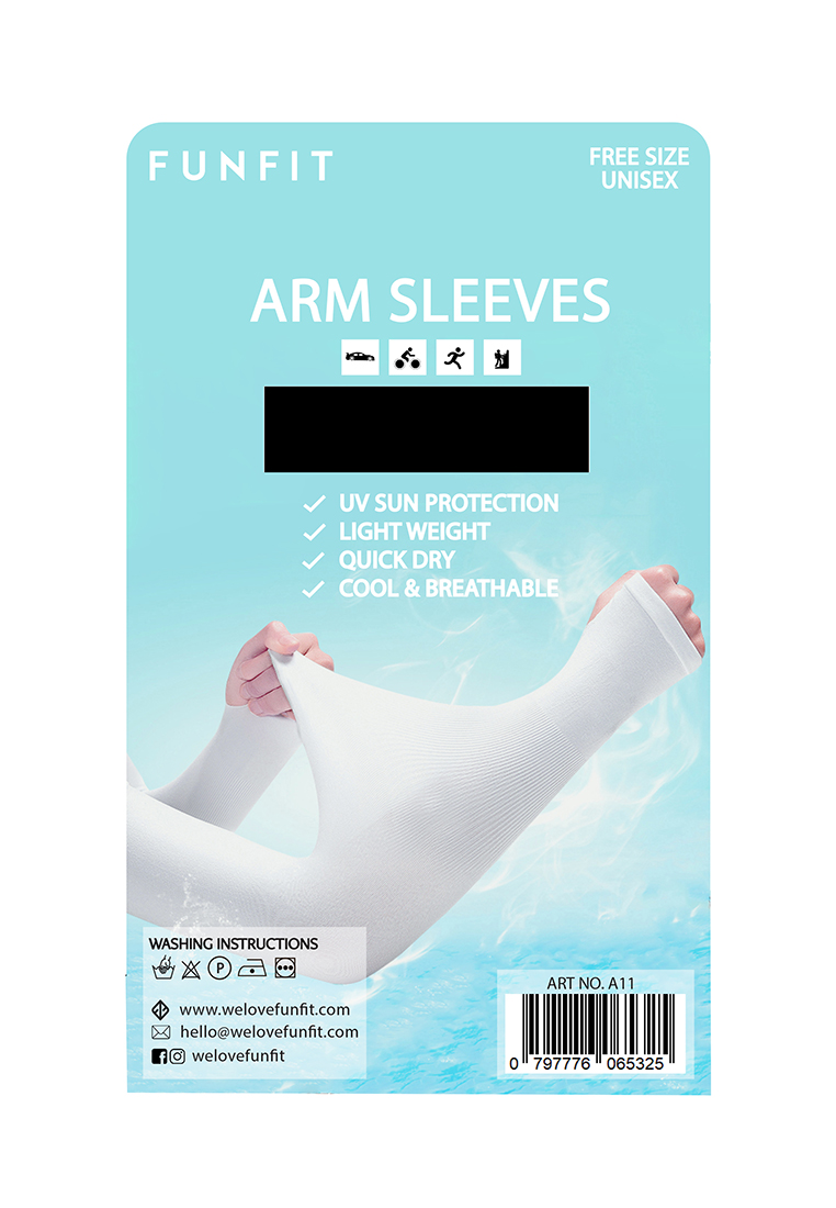 FUNFIT Coolfit UV-Protective Arm Sleeves (Black)