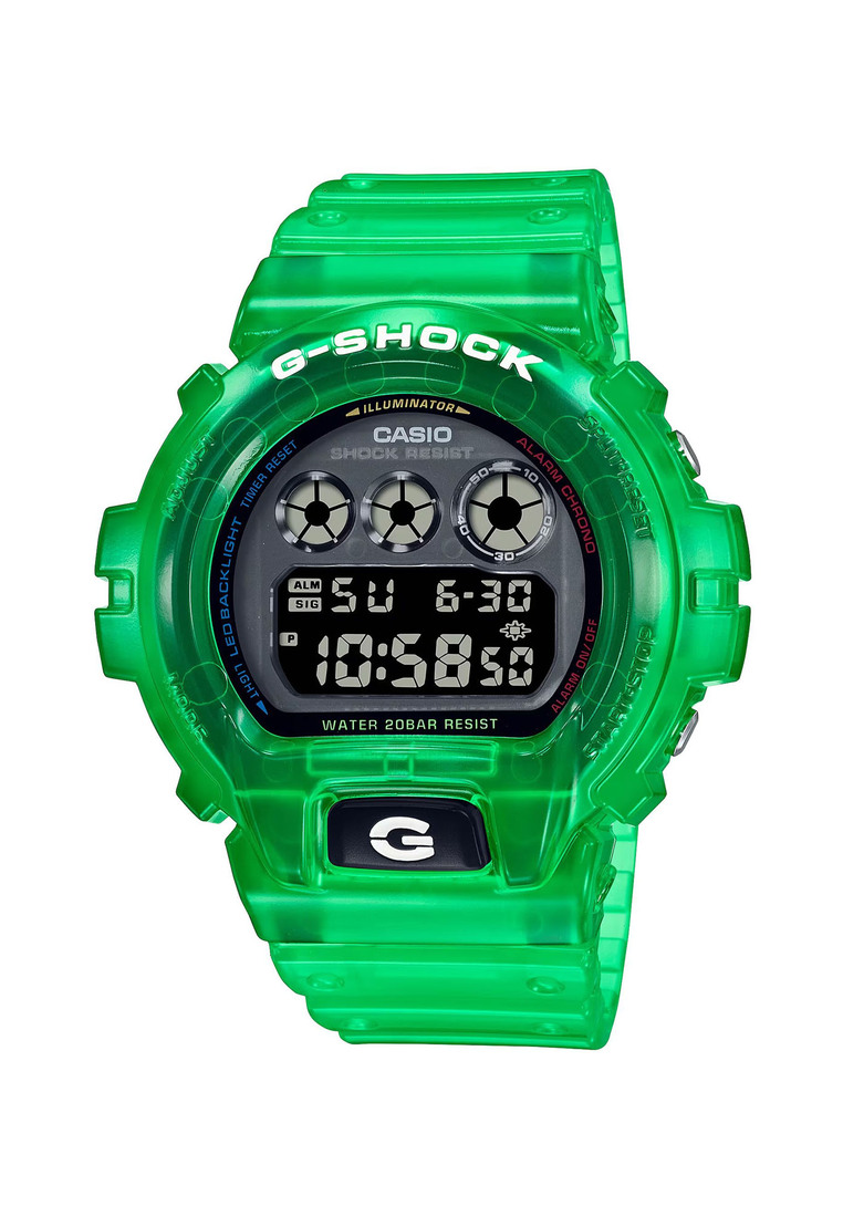 Casio G-Shock DW-6900JT-3 Joy Topia Series Men's Green Translucent Resin Band Watch | Digital Sport Watch