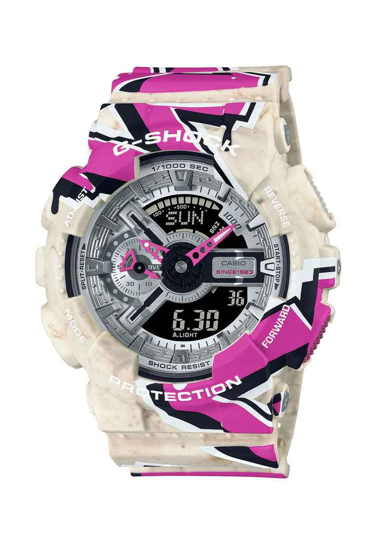 G-SHOCK Casio G-Shock Men's Analog-Digital Watch GA-110 Lineup Street Spirit Series Multicolour Resin Band Watch GA110SS-1A GA-110SS-1A