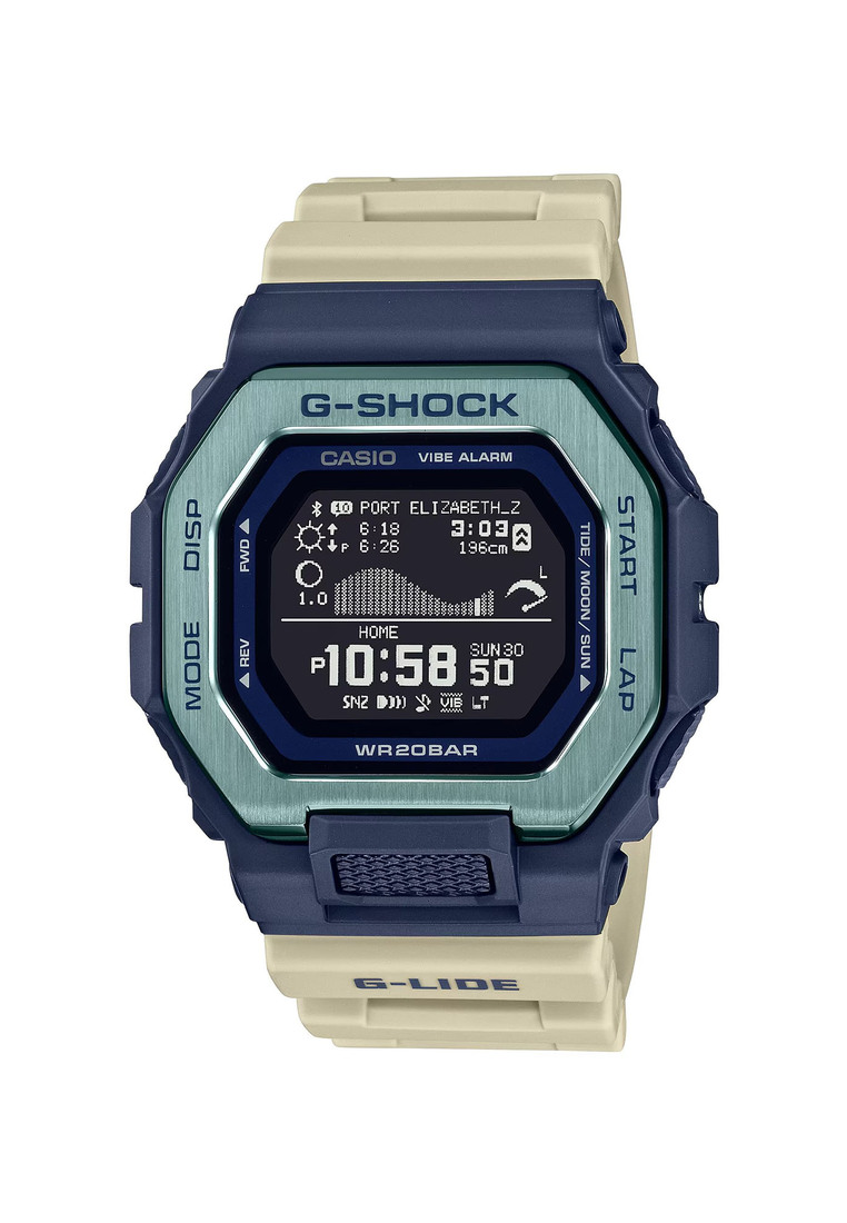 Casio G-Shock GBX-100TT-2 G-LIDE Bluetooth® Men's Sport Watch with Beige Resin Band - Training Function