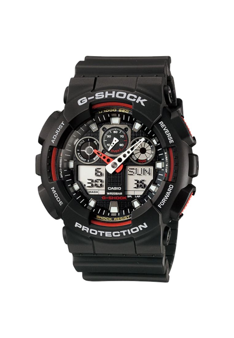 Casio G-Shock Men's Analog-Digital Watch GA-100-1A4 Black Resin Band Sports Watch