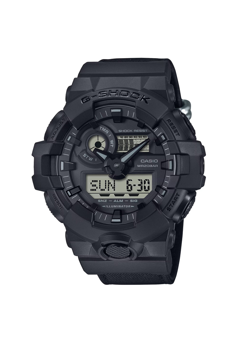 Casio G-Shock Men's Analog-Digital Watch GA-700BCE-1A Black CORDURA® Eco Cloth Strap