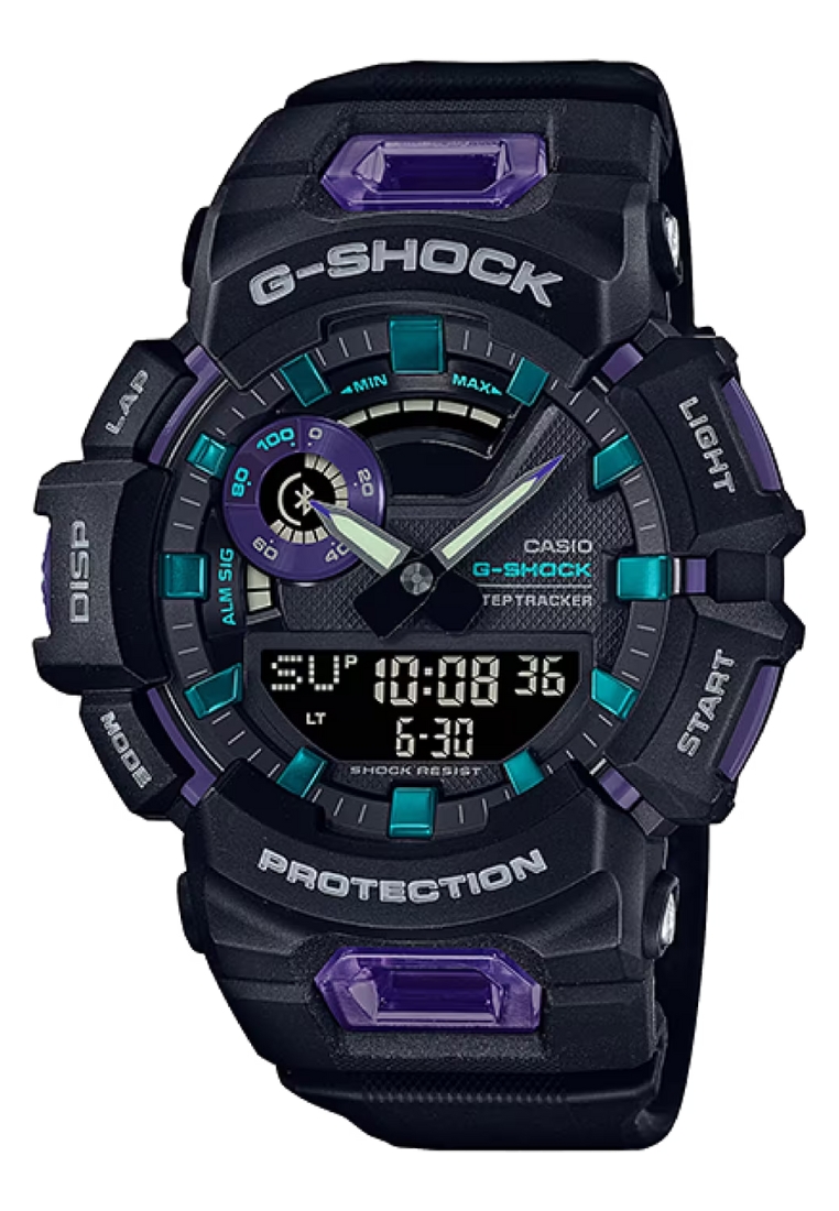CASIO 卡西歐 G-SHOCK 藍牙連線 健身運動雙顯腕錶 (GBA-900-1A6)