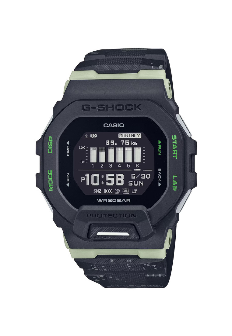 Casio G-Shock GBD-200LM-1 G-SQUAD Bluetooth® Men's Sport Watch with Resin Band and Step Tracker