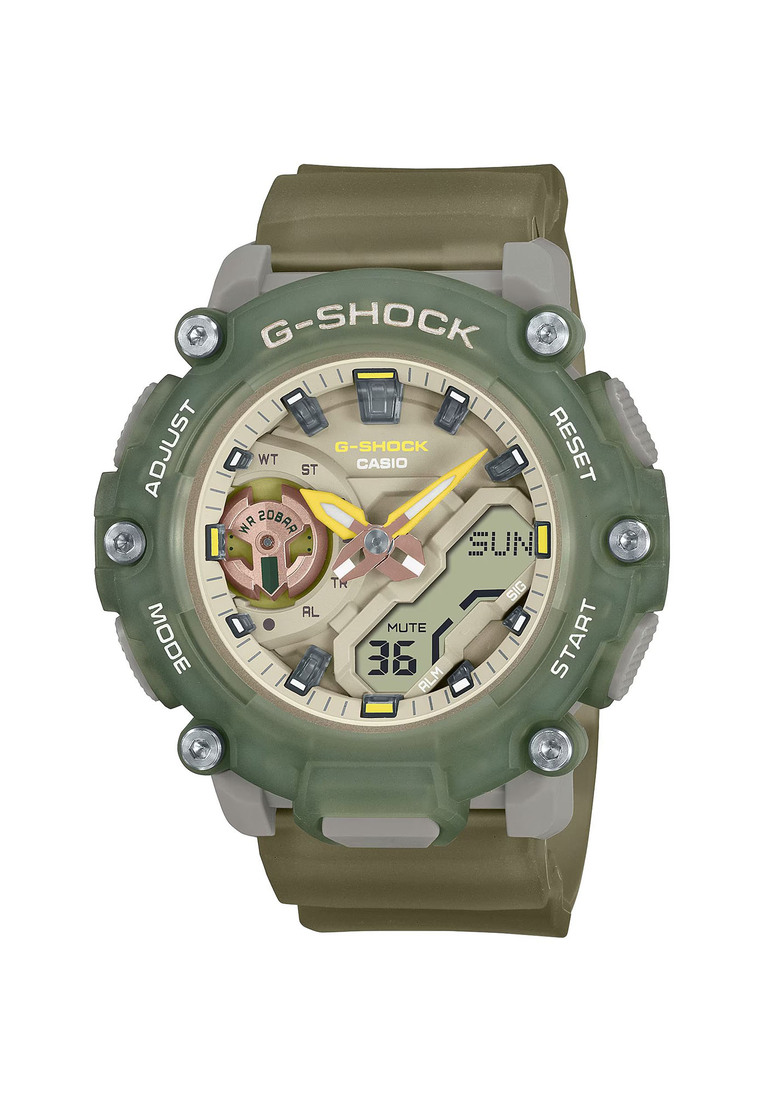 G-SHOCK Casio G-Shock GMA-S2200PE-3A Women's Analog-Digital Sport Watch with Green Transparent Resin Band