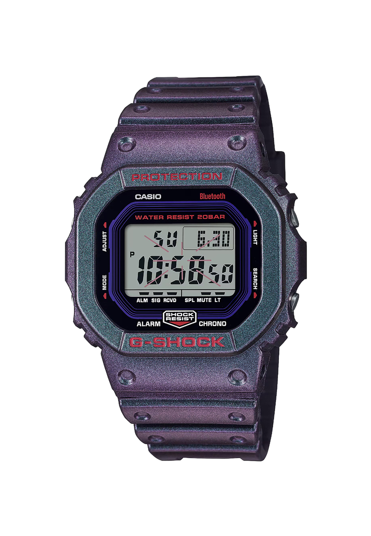 G-SHOCK Casio G-Shock Men's Digital Sport Watch w. Bluetooth® DW-B5600AH-6DR Purple Resin Strap