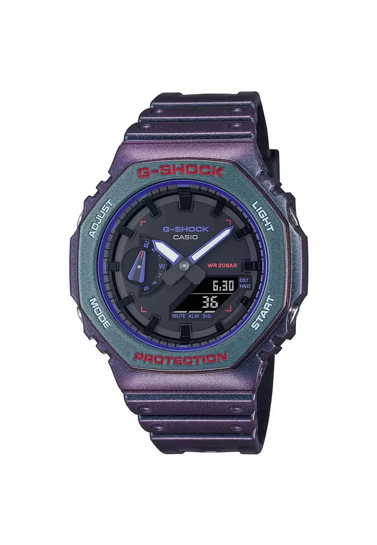 G-SHOCK Casio G-Shock Men's Analog Digital Sport Watch GA-2100AH-6ADR Purple Resin Strap