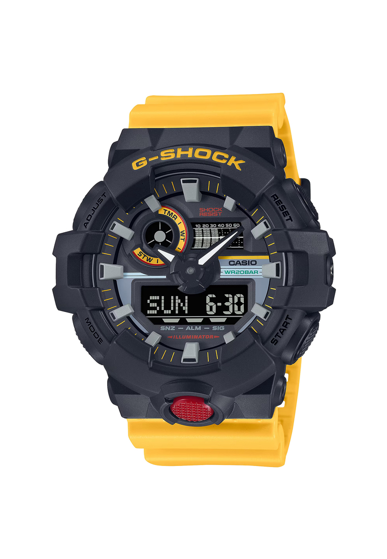 G-SHOCK Casio G-Shock Men's Analog-Digital Sport Watch GA-700MT-1A9DR Yellow Resin Strap