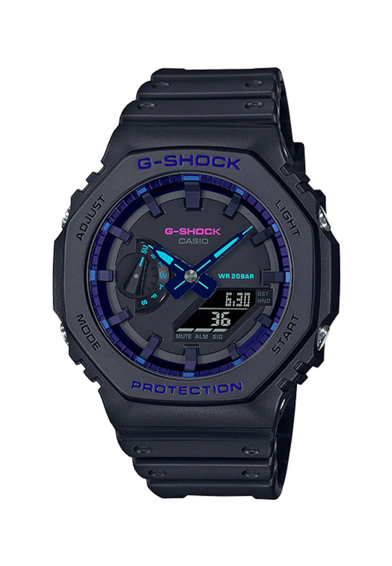 G-SHOCK Casio G-Shock Men's Analog-Digital Watch GA-2100VB-1A Carbon Core Guard Black Resin Band Sport Watch