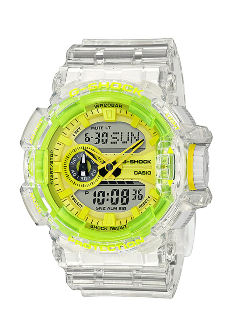 G-SHOCK Casio G-Shock Men's Analog-Digital Watch GA-400SK-1A9 White Semi-Transparent Resin Band Sports Watch