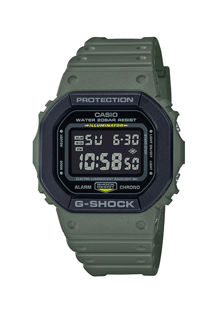 G-SHOCK Casio G-Shock Men's Digital Watch DW-5610SU-3 Army Green Resin Band Sports Watch