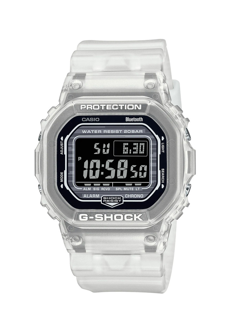 G-SHOCK Casio G-Shock Men's Digital Watch Bluetooth® Translucent Gradated White Resin Band Watch DWB5600G-7D DW-B5600G-7D DW-B5600G-7