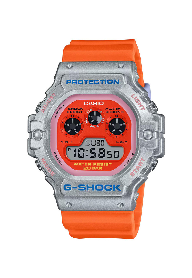 G-SHOCK Casio G-Shock DW-5900EU-8A4 Men's Sport Digital Watch with Orange Resin Band