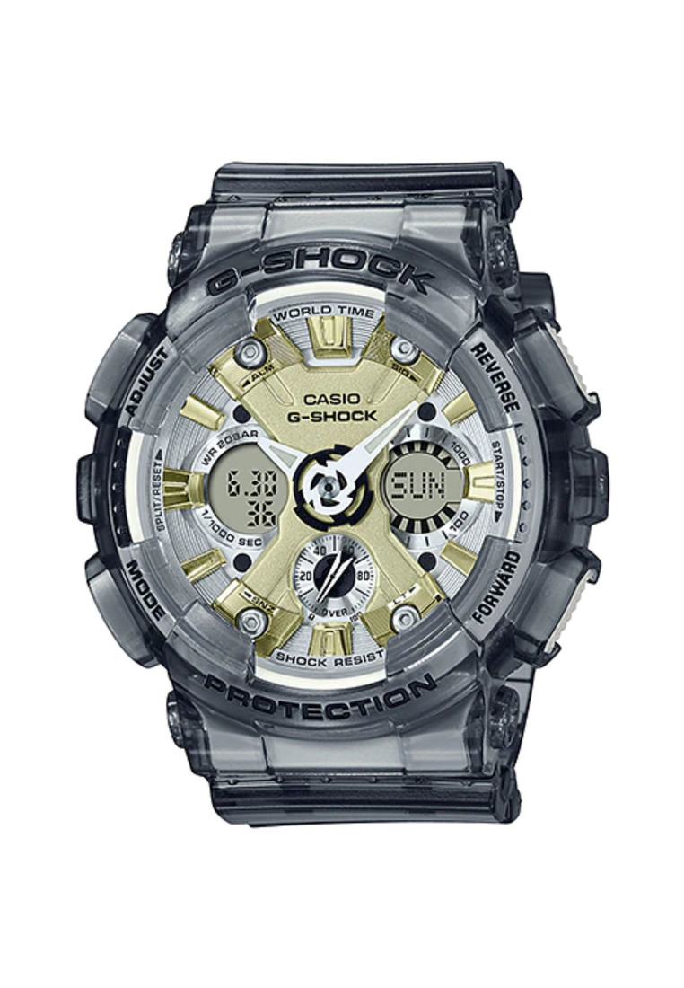 G-SHOCK Casio G-Shock Women's Analog-Digital Watch GMA-S120GS-8A Grey Skeleton Resin Band Ladies Sport Watch
