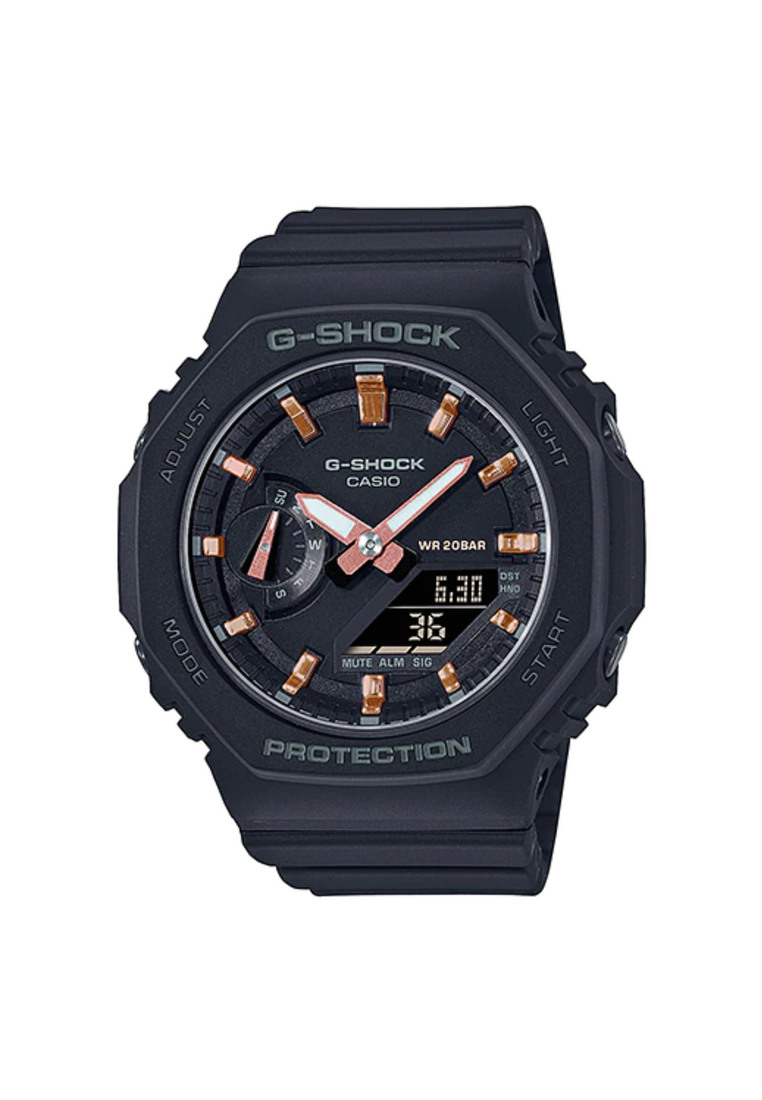 G-SHOCK Casio G-Shock S Series Women's Analog-Digital GMA-S2100-1ADR Carbon Core Guard Black Resin Band Sport Watch