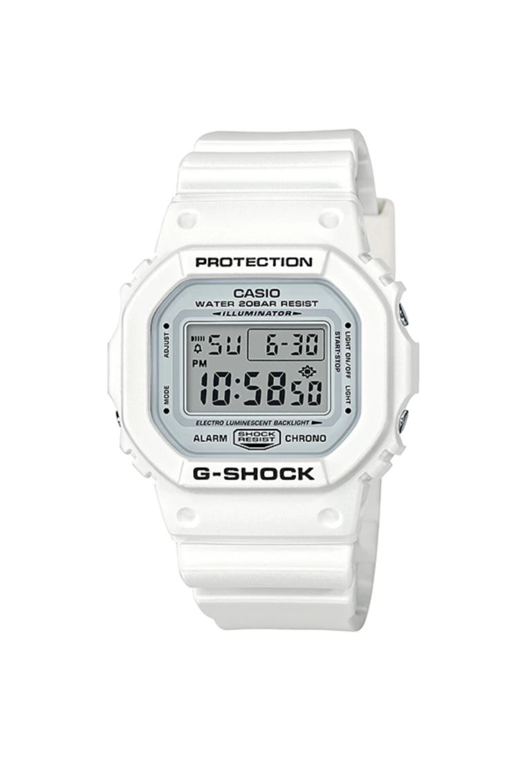 G-SHOCK Casio G-Shock Men's Digital Watch DW-5600MW-7 White Resin Band Sports Watch