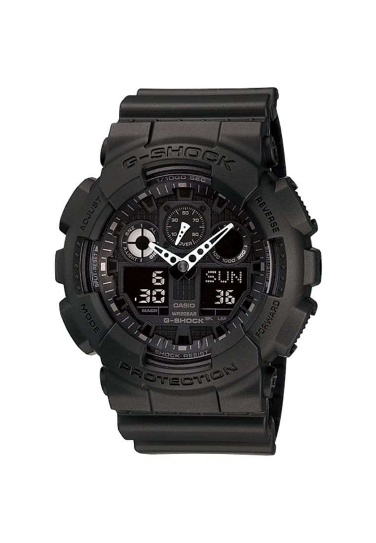 G-SHOCK Casio G-Shock Men's Analog-Digital Watch GA-100-1A1 Black Resin Band Sports Watch