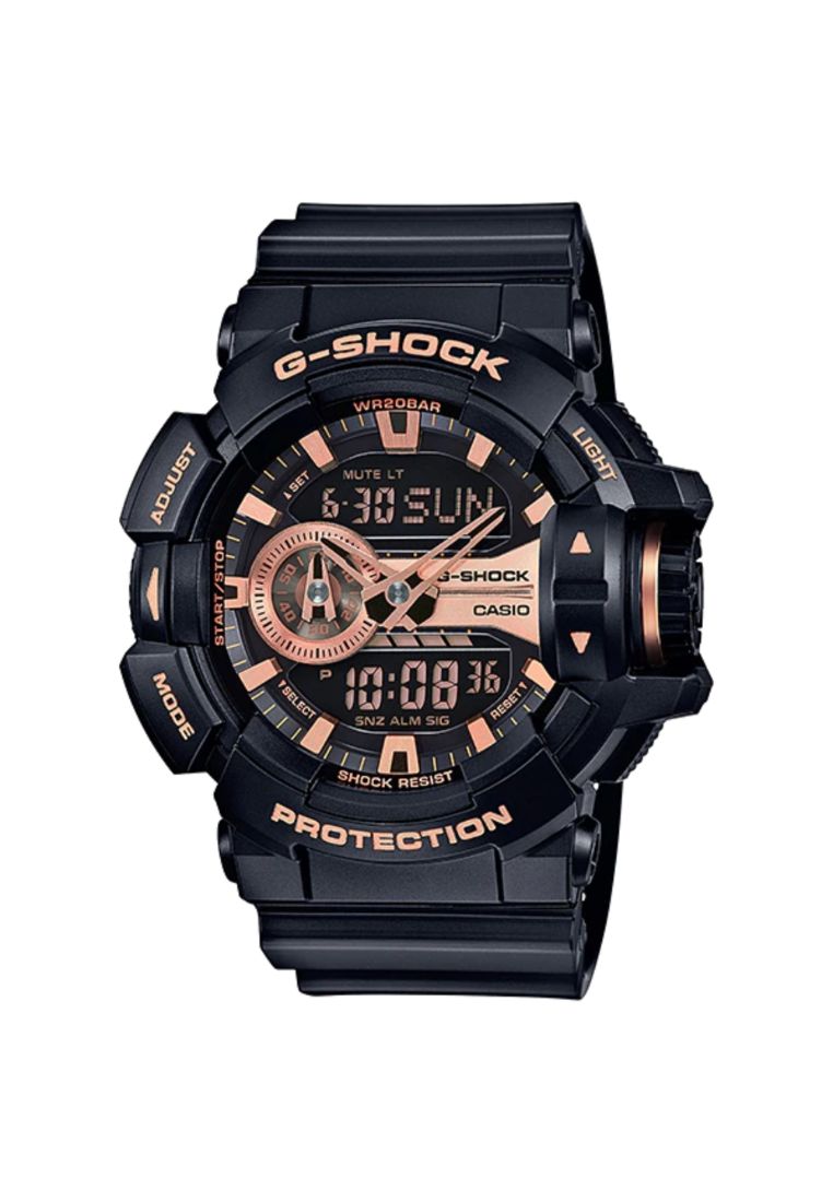 G-shock Casio G-Shock Men's Analog-Digital Watch GA-400GB-1A4 Hip-Hop Series Black Resin Band Sports Watch