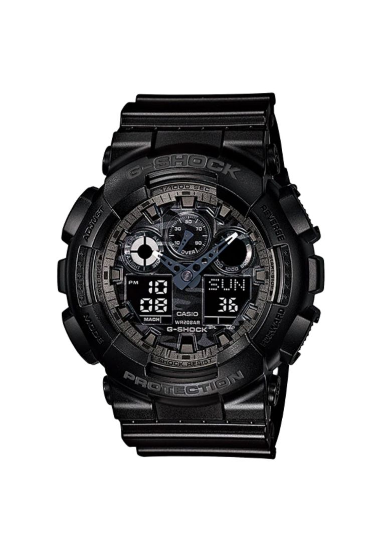 G-SHOCK Casio G-Shock Men's Analog-Digital Watch GA-100CF-1A Camouflage Dial with Black Resin Band Sports Watch