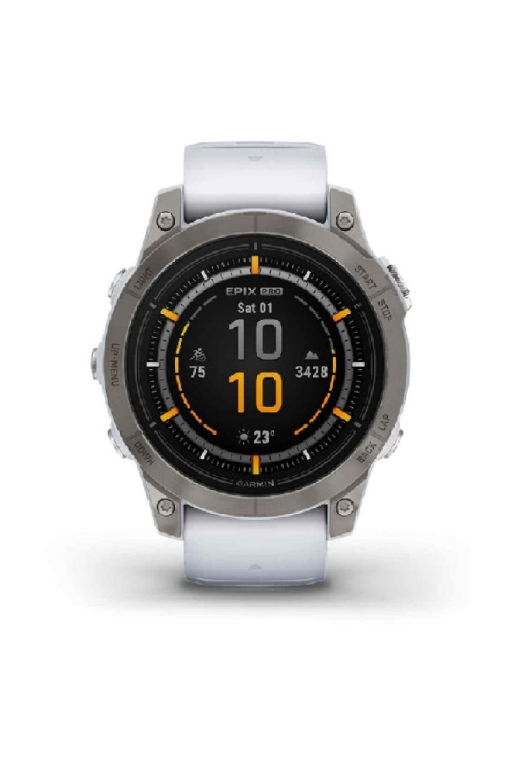 GARMIN Garmin Epix Pro (GEN 2) Whitestone Silicone Strap Unisex Smartwatch GM-010-02803-61