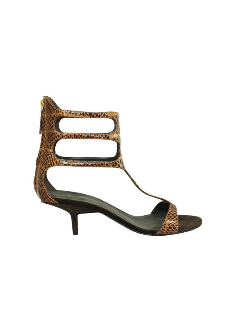 Gianvito Rossi Pre-Loved GIANVITO ROSSI Snakeskin Sandals with Low Heel