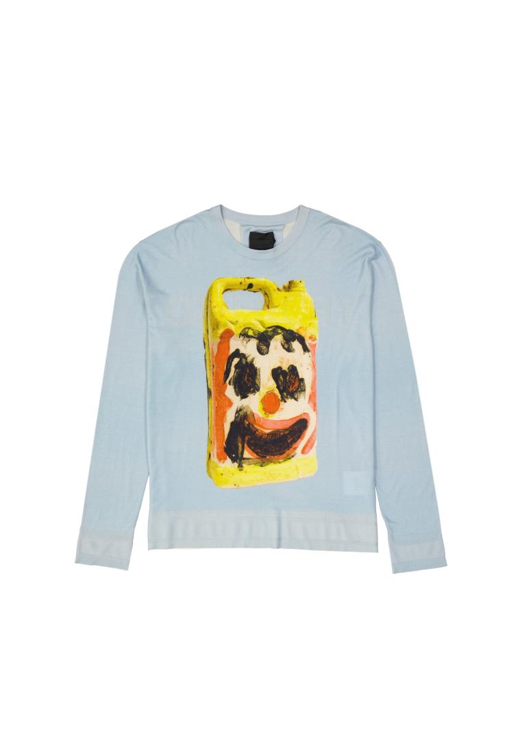 Givenchy Wool And Silk Printed Sweater - GIVENCHY - Blue