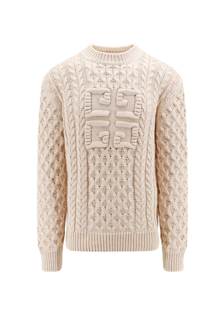 Givenchy Wool sweater with embossed 4G logo - GIVENCHY - Beige